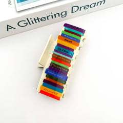Colorful Stacked Books Hair Claw