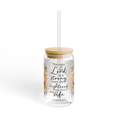 The Lord Is A Strong Tower 16oz Glass Can