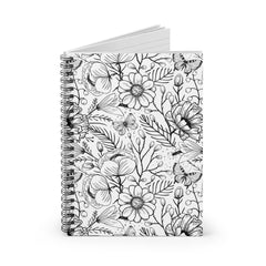 Noir Botanical Spiral Notebook