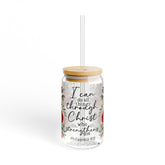 I Can Do All Things Through Christ 16oz Glass Can