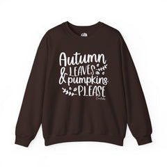 Autumn Leaves And Pumpkins Please Sweatshirt