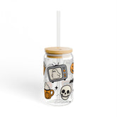 Retro Halloween 16oz Glass Can