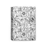Noir Botanical Spiral Notebook