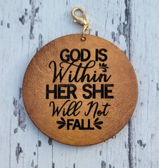 Keychain Disc | God Is Within Her