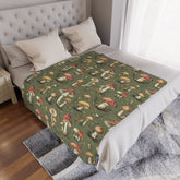 Whimsical Mushroom Minky Blanket