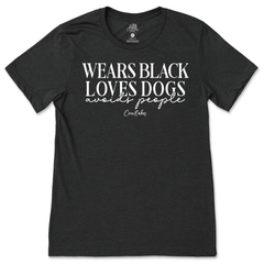 Wears Black Loves Dogs T-Shirt
