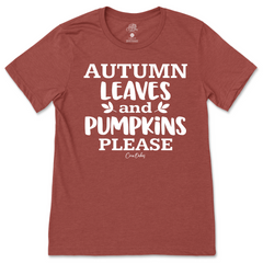 Autumn Leaves and Pumpkins Please T-Shirt