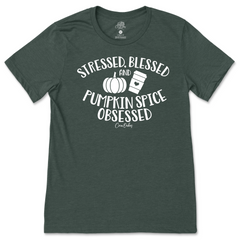 Stressed Blessed and Pumpkin Spice Obsessed T-Shirt