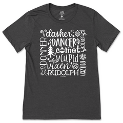 Reindeer Names T-Shirt