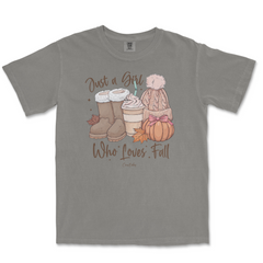 Just A Girl Who Loves Fall Comfort Colors T-Shirt