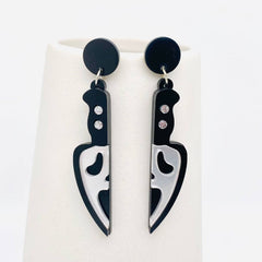 Acrylic Horror Knife Shape Post Earrings