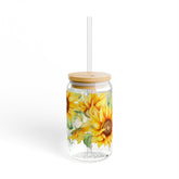 Sunflower 16oz Glass Can
