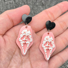 Acrylic Pink Scream Earrings