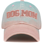 Dog Mom Ombre Color Vintage Washed Baseball Hat