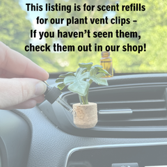 Plant Car Air Freshener Diffuser Refills - Refill Oils ONLY