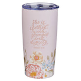 Tumbler SS Pink Strength & Dignity Prov. 31:25