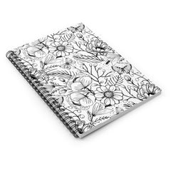 Noir Botanical Spiral Notebook