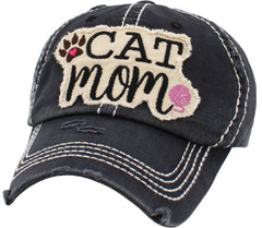 Cat Mom Hat - Black
