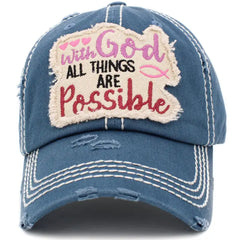 With God All Things Are Possible Hat