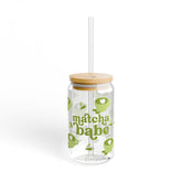 Matcha Babe 16oz Glass Can