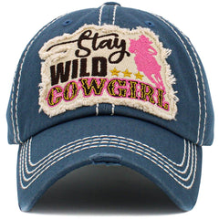 Stay Wild Cowgirl Vintage Washed Baseball Hat