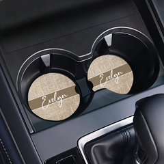 Personalized Car Coaster - Evelyn (Set of 2)