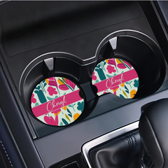 Personalized Car Coaster - Cheryl (Set of 2)