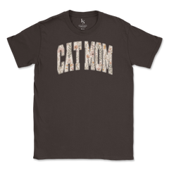Floral Cat Mom T-Shirt