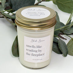 Smells Like Reading By The Fireplace Candle