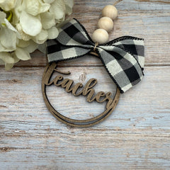 Teacher Car Charm | Rearview Mirror Ornament