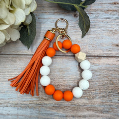 Wristlet Keychain | Game Day | Orange & White | UT