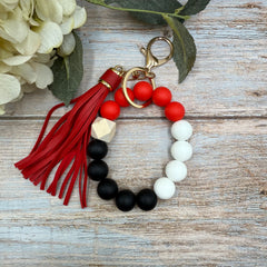 Wristlet Keychain | Game Day | Blue & White | APSU