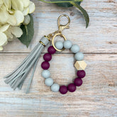 Wristlet Keychain | Game Day | Maroon & Gray