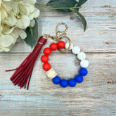 Wristlet Keychain | Game Day | Red & Blue