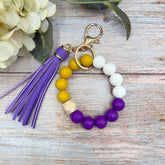 Wristlet Keychain | Game Day | Purple & Gold