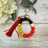 Wristlet Keychain | Game Day | Red, Gold, & Black