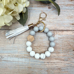 Wristlet Keychain | Marble Gray