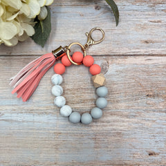 Wristlet Keychain | Coral
