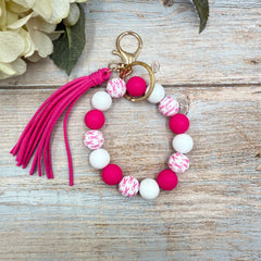 Wristlet Keychain | Breast Cancer Awareness | Pink Ribbon