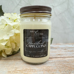 Hazelnut Cappuccino 12oz Mason Jar Candle