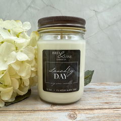Laundry Day 12oz Mason Jar Candle