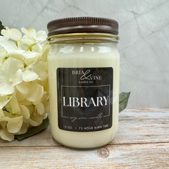 Library 12oz Mason Jar Candle
