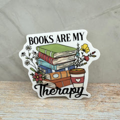 Books Are My Therapy Sticker