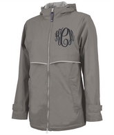 Monogrammed Ladies Rain Jacket - Gray