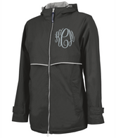 Monogrammed Ladies Rain Jacket - Black