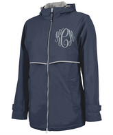 Monogrammed Ladies Rain Jacket - Navy