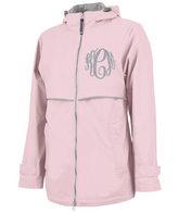 Monogrammed Ladies Rain Jacket - Pink