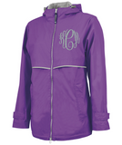 Monogrammed Ladies Rain Jacket - Purple
