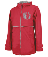 Monogrammed Ladies Rain Jacket - Red