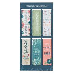 Magnetic Bookmark Set Floral Garden